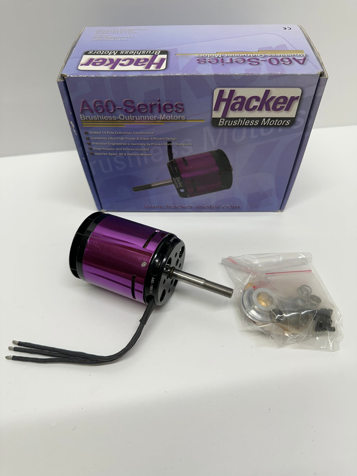 Hacker A60-18M Outrunner Brushless Motor KV190 HKRA6018M