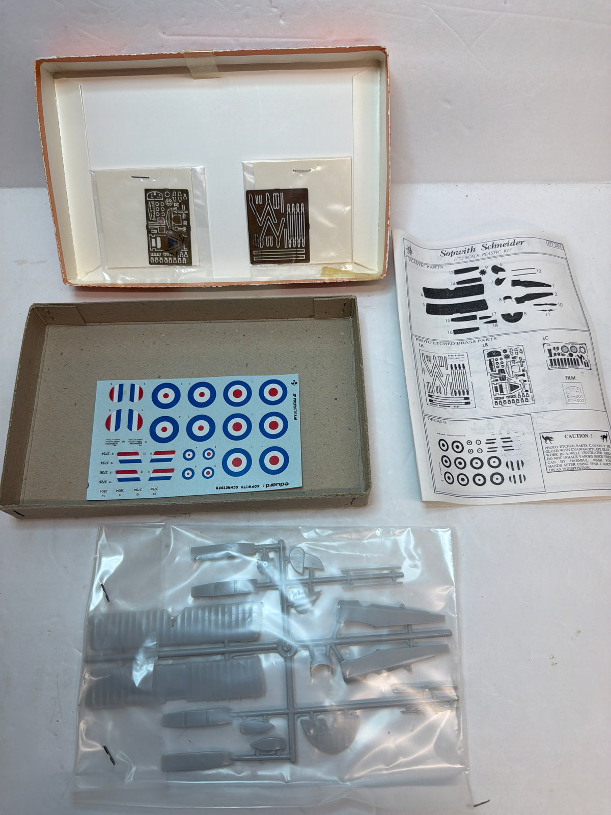 Eduard Sopwith Schneider 1/72 Plastic Model Kit Vintage