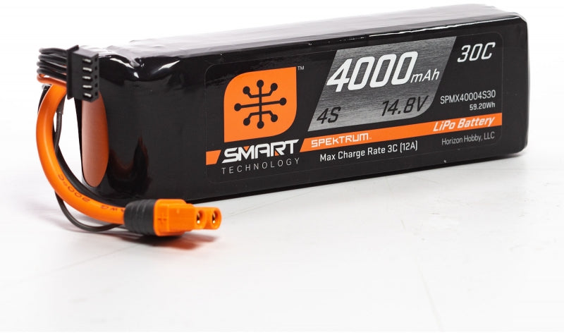 4000mAh 4S 14.8V Smart LiPo Battery 30C; IC3