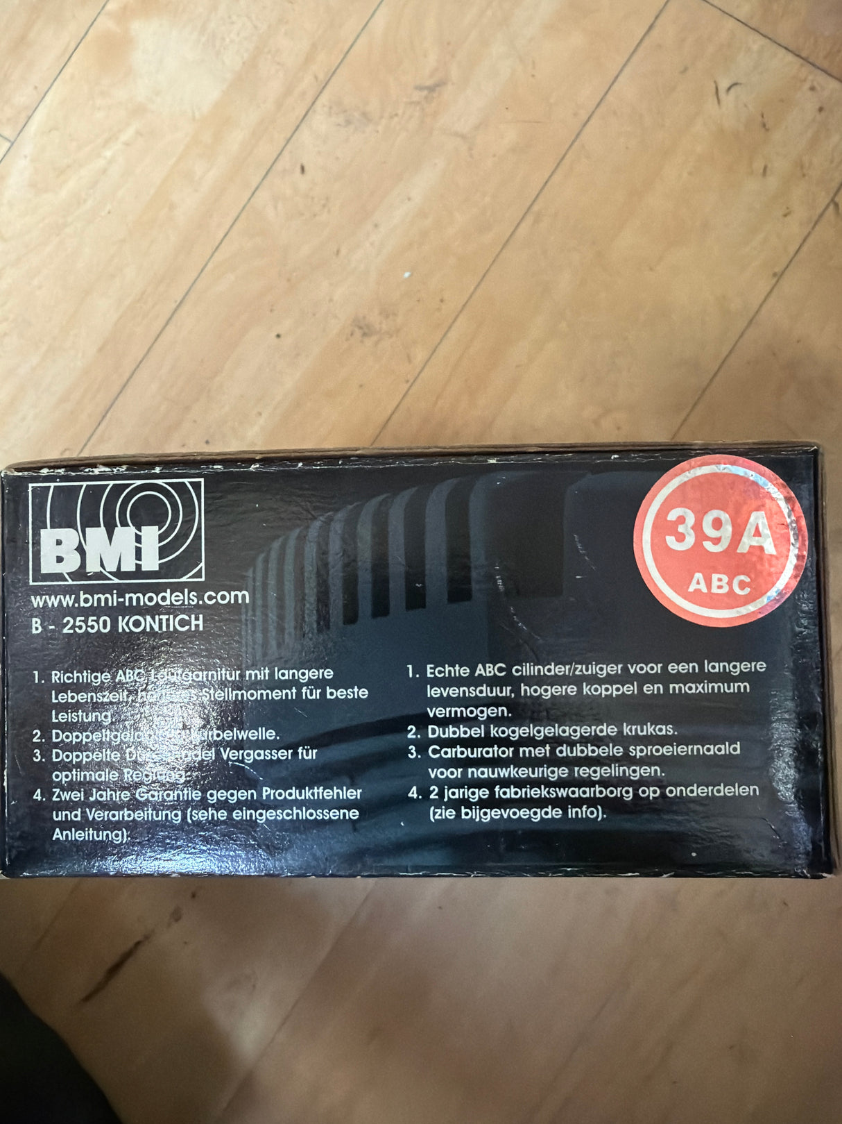 New in Box 2-stroke BMI Tiger Shark 39A engine with silencer