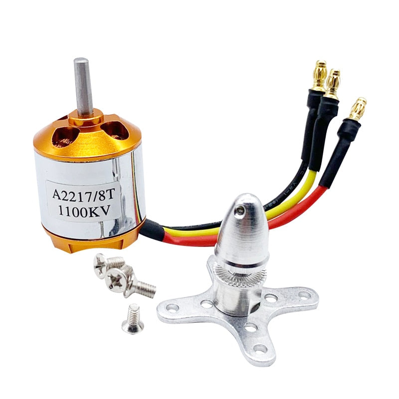 Brushless Motor 2217 8T 1100KV bl With mount adpter and plugs