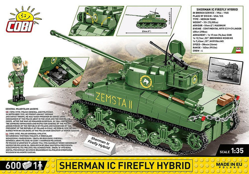 COBI SHERMAN IC FIREFLY HYBRID 608 PCS HC WWII 2276