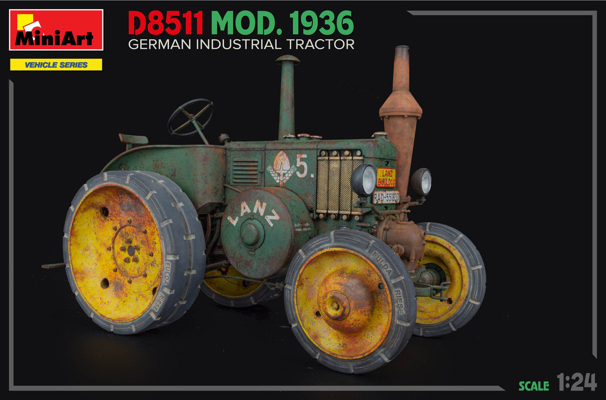 MiniArt 1/24 D8511 MOD.1936 German Industrial Tractor Kit MT24005