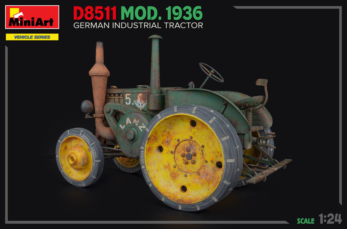 MiniArt 1/24 D8511 MOD.1936 German Industrial Tractor Kit MT24005