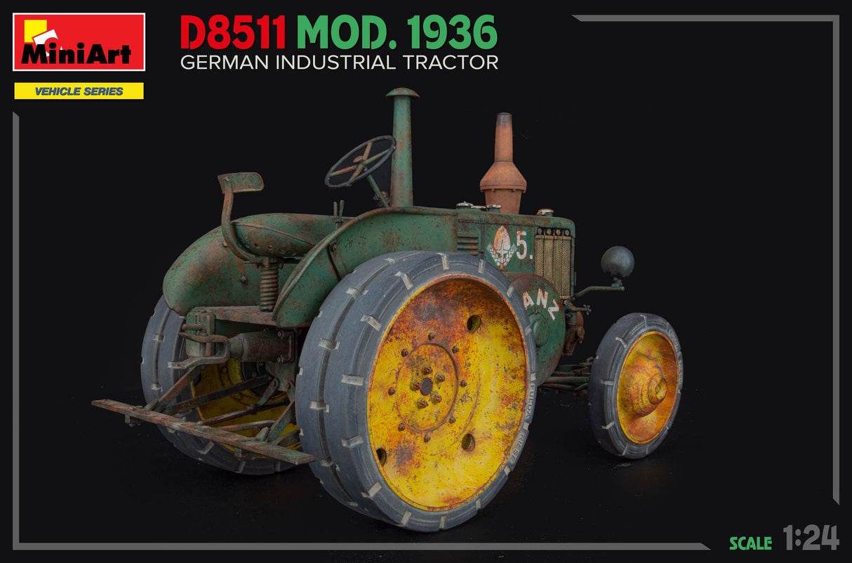 MiniArt 1/24 D8511 MOD.1936 German Industrial Tractor Kit MT24005