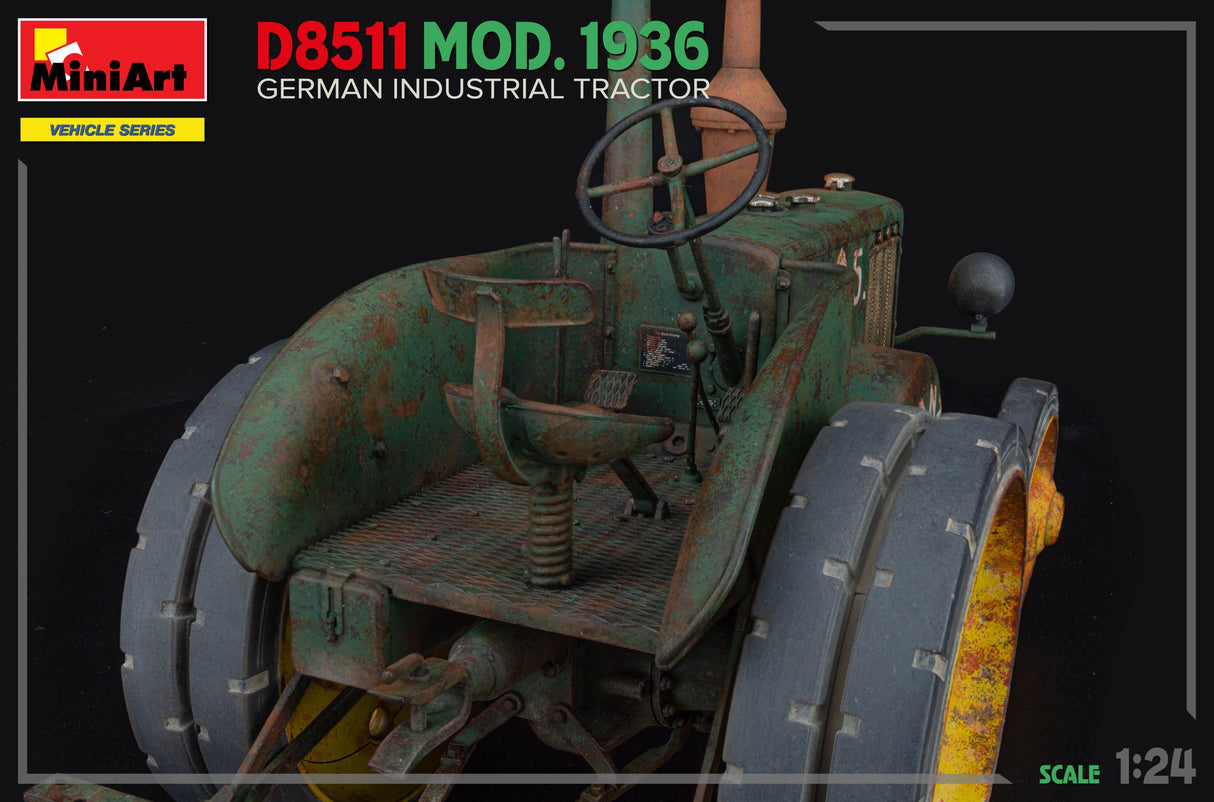 MiniArt 1/24 D8511 MOD.1936 German Industrial Tractor Kit MT24005