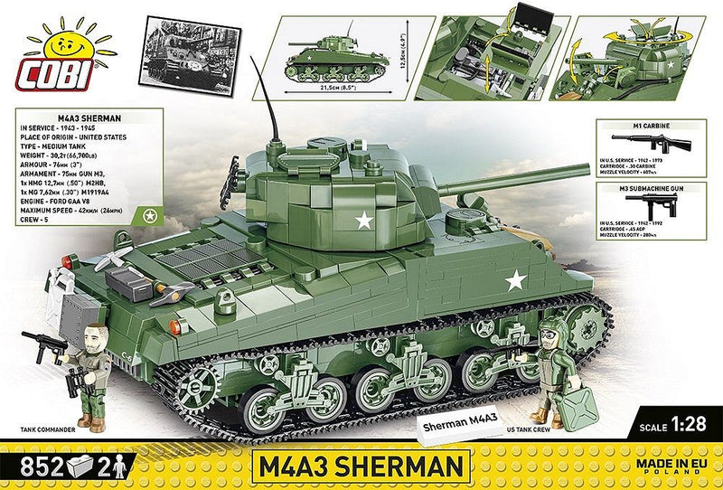 COBI M4A3 SHERMAN 838 PCS HC WWII  2570