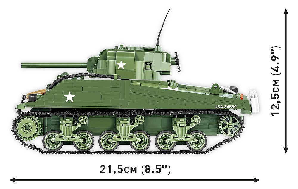 COBI M4A3 SHERMAN 838 PCS HC WWII 2570