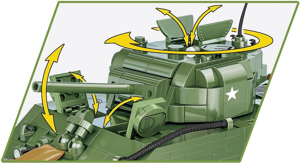 COBI M4A3 SHERMAN 838 PCS HC WWII 2570