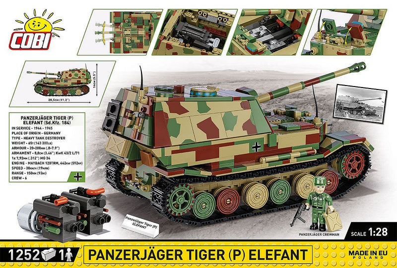 Cobi 1/28 Panzerjäger Tiger (P) Elefant 2582