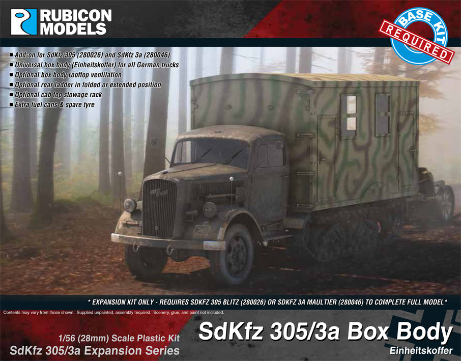 Rubicon Models SdKfz 305/3a Expansion - Box Body
