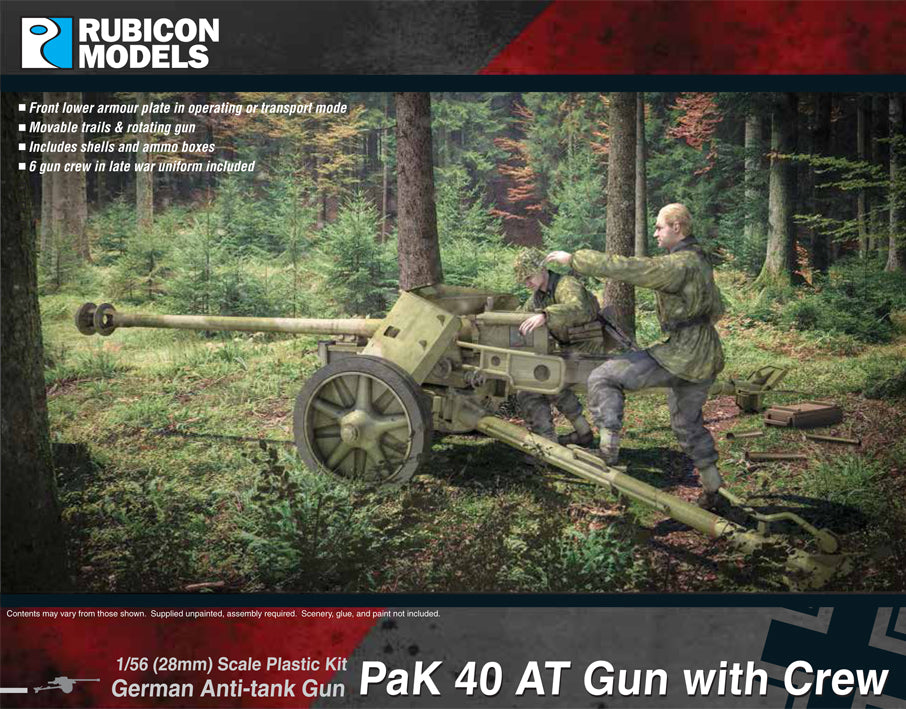 Rubicon Models PaK 40 AT Gun with Crew