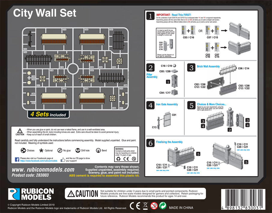 Rubicon Models City Wall Set