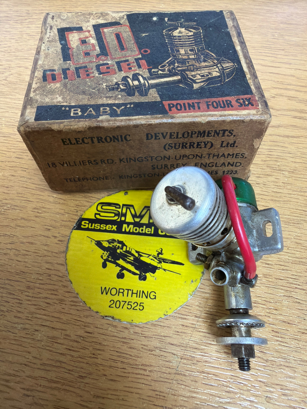 ED Baby .46 Missing Needle Vintage Model Engine Diesel Second Hand (Box 109)