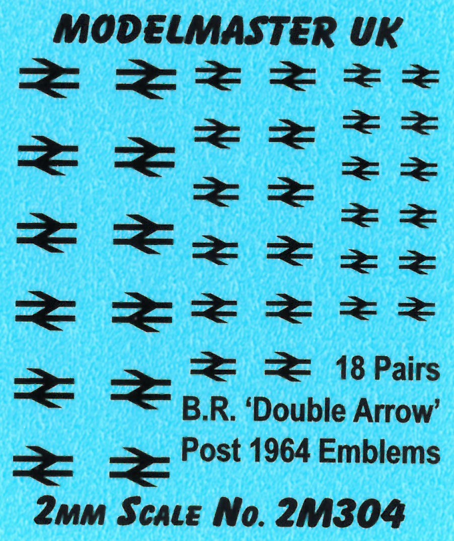 N GAUGE BR DOUBLE ARROW EMBLEMS BLACK
