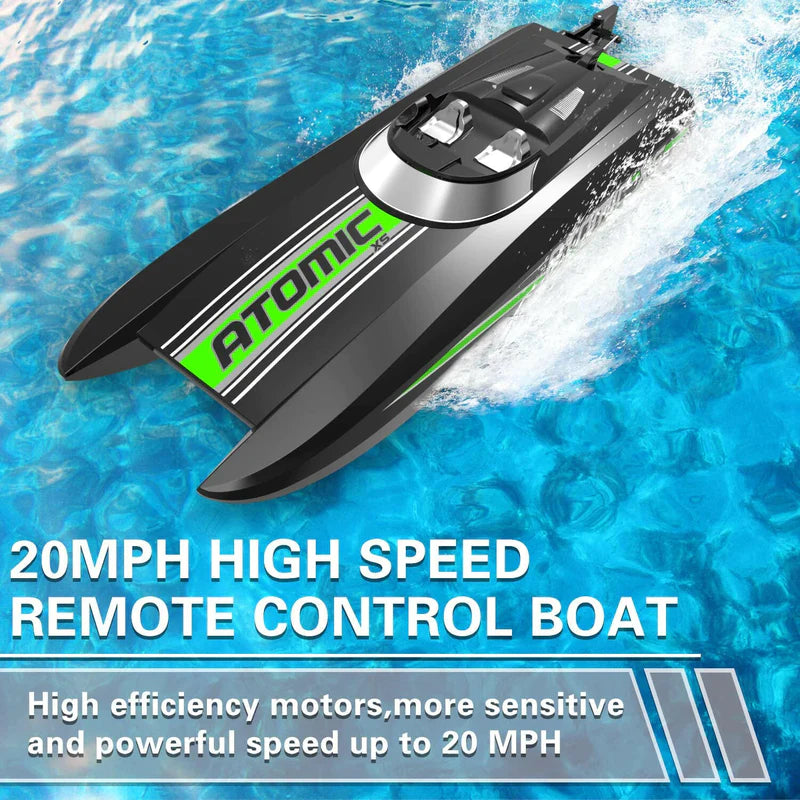 VOLANTEX RC Atomic XS Remote Control RC Boat comes with 2 batteries - Black