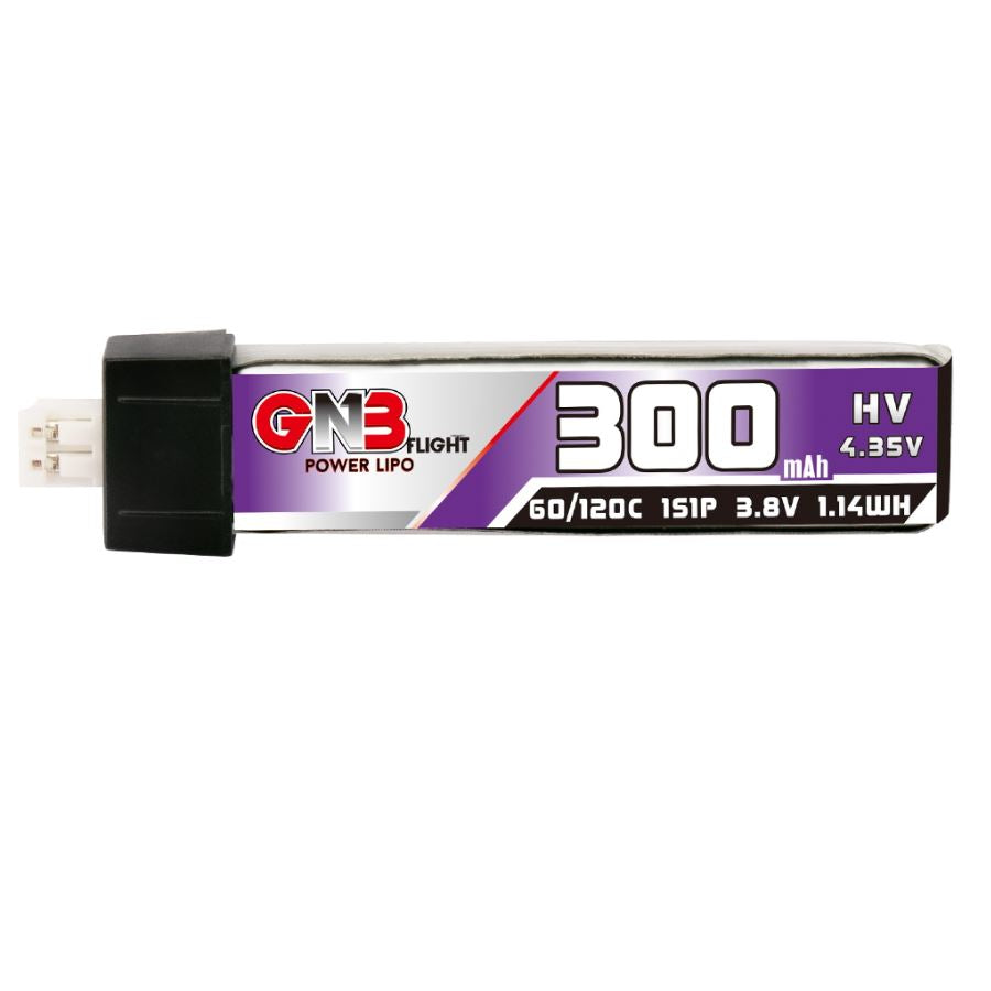 Lipo GNB 300mAh 1S 60C LiHV Battery (PH2.0) (not UMX Plug)