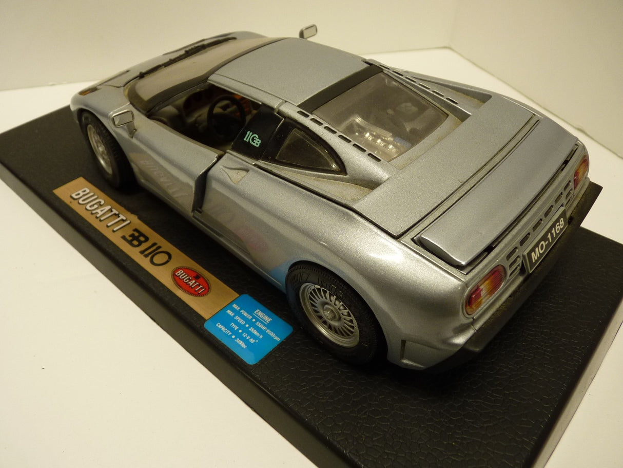Die Cast Model 1/18 scale Anson Bugatti EB 110 Silver 30303-W Second Hand