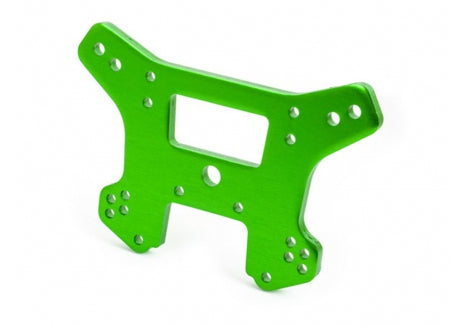 Shock tower front 6061-T6 aluminium (green-anodised)/ 3x15mm BCS (with threadlock) (2)