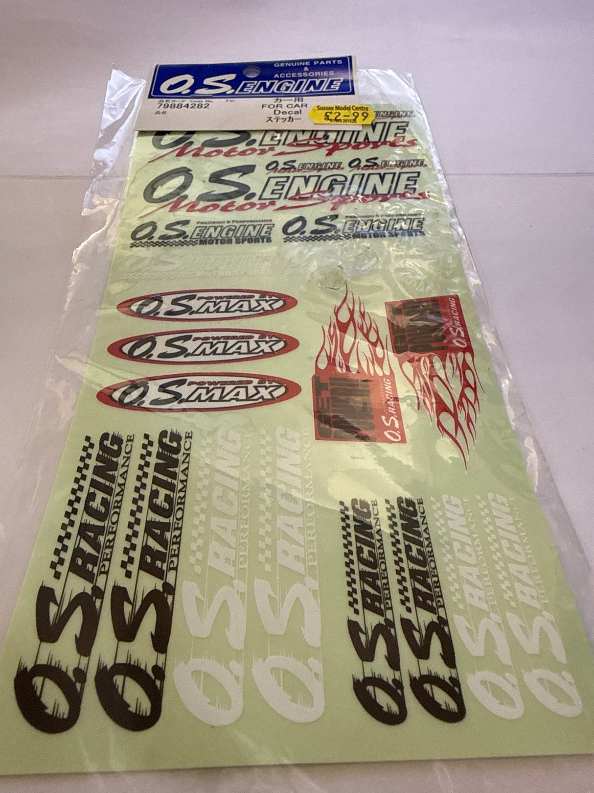 OS Engine Decal Sheet - Cars