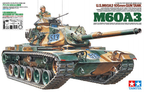 Tamiya 1/35 U.S. M60A3 105mm Gun Tank Kit
