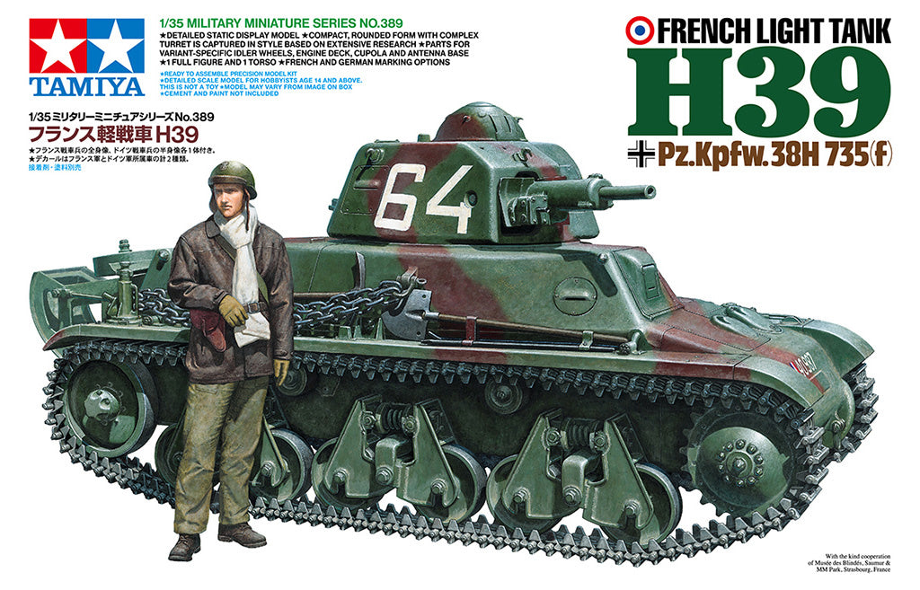 Tamiya 1/35 French Light Tank H39 Kit 35389