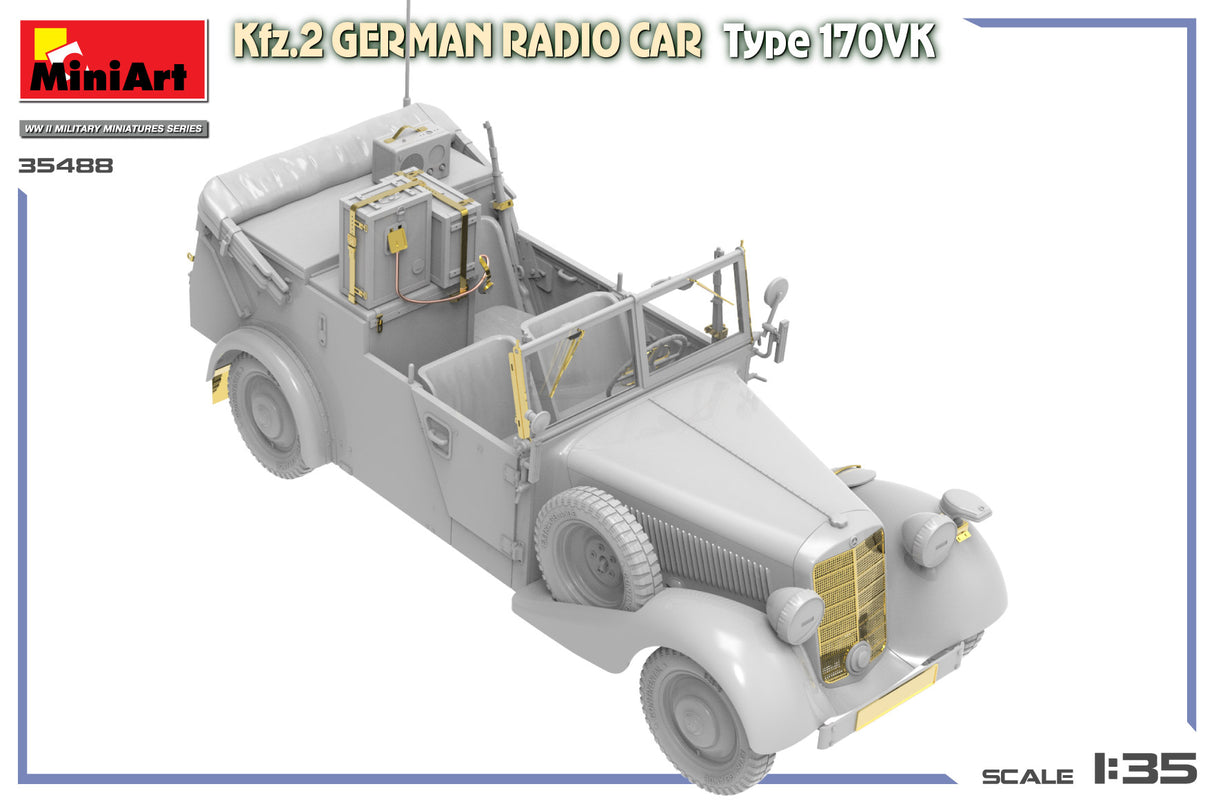 Miniart 1:35 kfz.2 Germain Radio Car Kit 35488