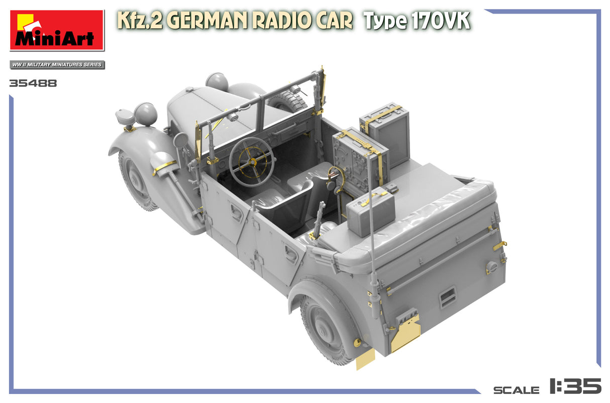 Miniart 1:35 kfz.2 Germain Radio Car Kit 35488