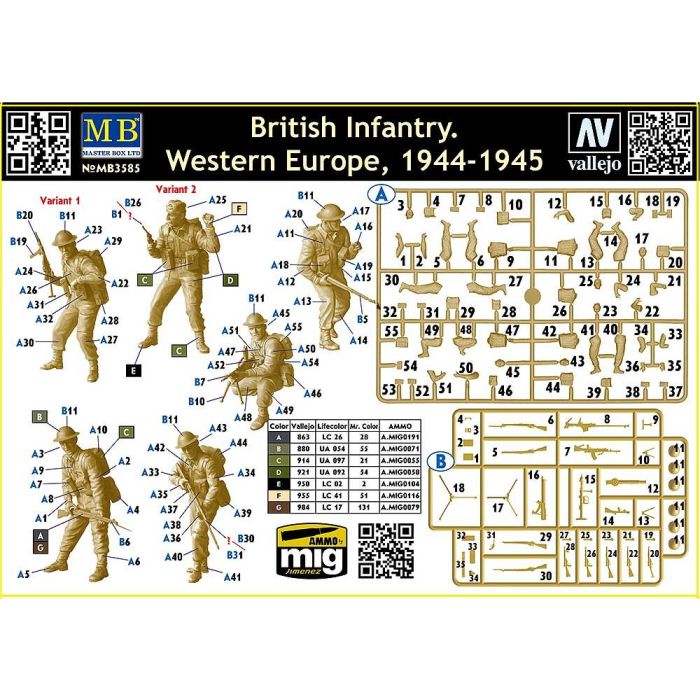 Master Box 1/35 British Infantry - Western Europe - 1944-1945 MAS3585
