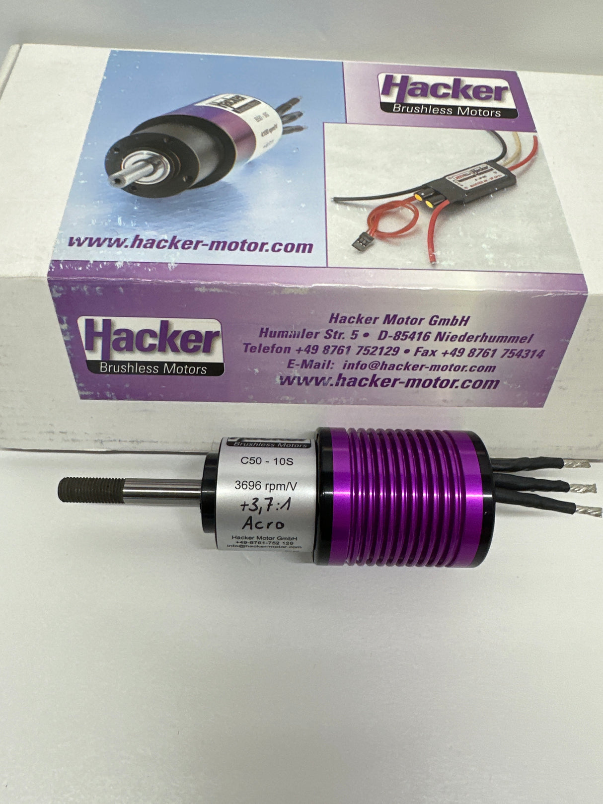 Hacker C50-10S Geared 3.7:1 Ratio Acro 3696 rpm Brushless motor