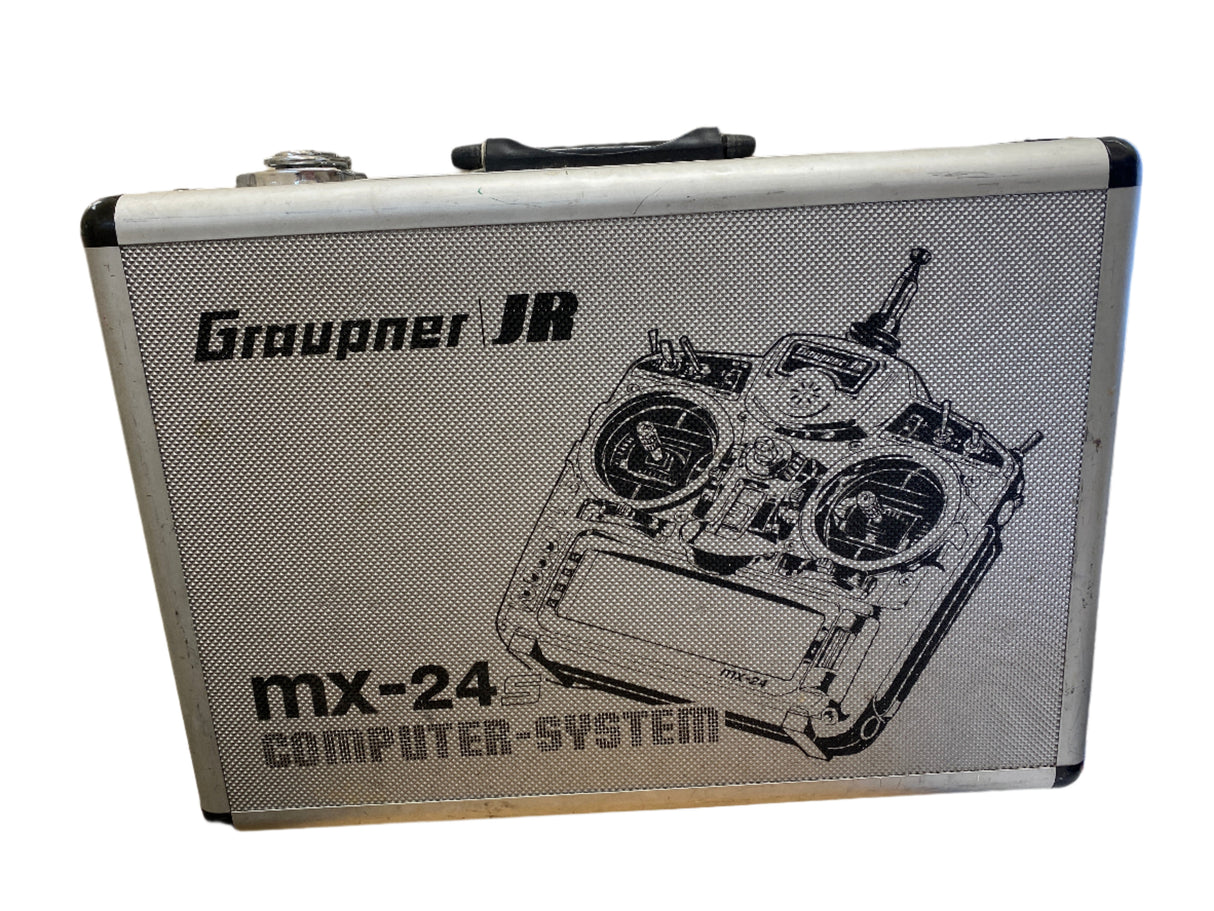 GRAUPNER/JR MX-24s 35mhz Synthesized TRANSMITTER with Case - SECOND HAND