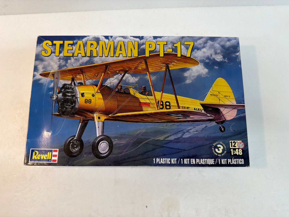Revell Plastic aircraft kit Stearman PT-17 1:48 85-5264 Opened but complete