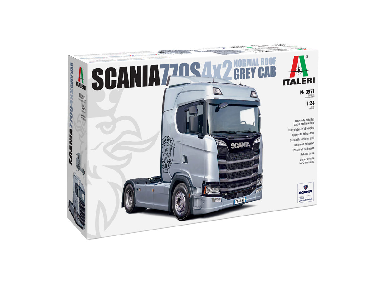 Italeri Scania S770 4x2 Normal Roof Grey Cab Kit 3971