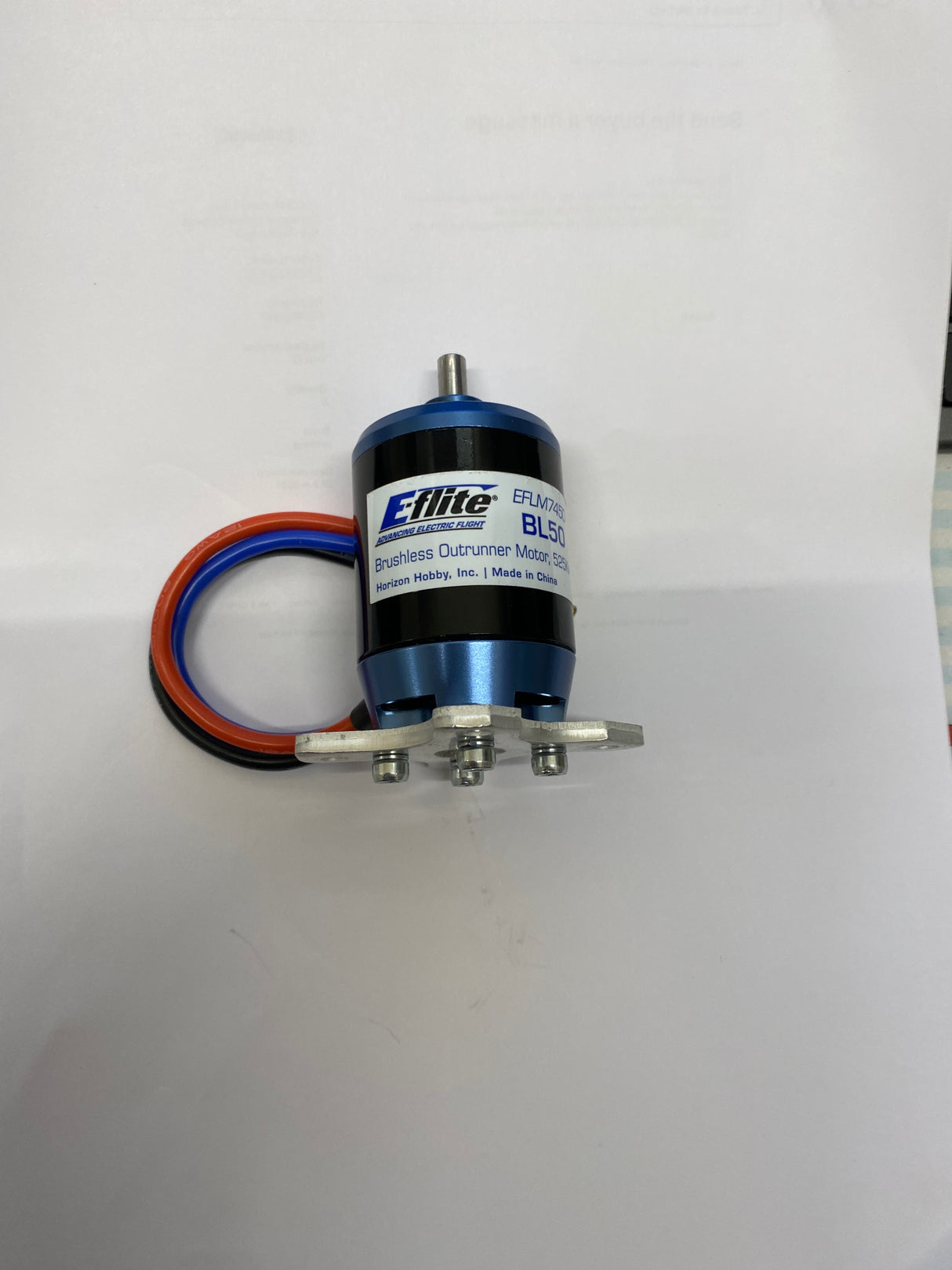 BL50 525KV Brushless Outrunner Motor - BAGGED - with Mount