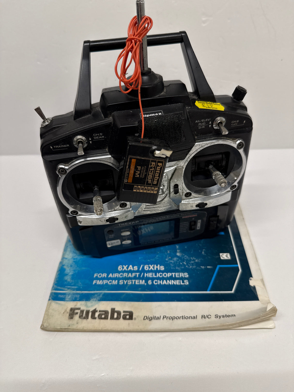 Futaba 35mhz T6EXAP Transmitter with R136F receiver & crystals - SECOND HAND
