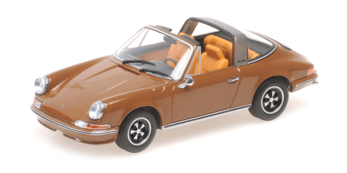 Minichamps Die Cast Collectables - 1:43 1972 Porsche 911 Targa - Brown