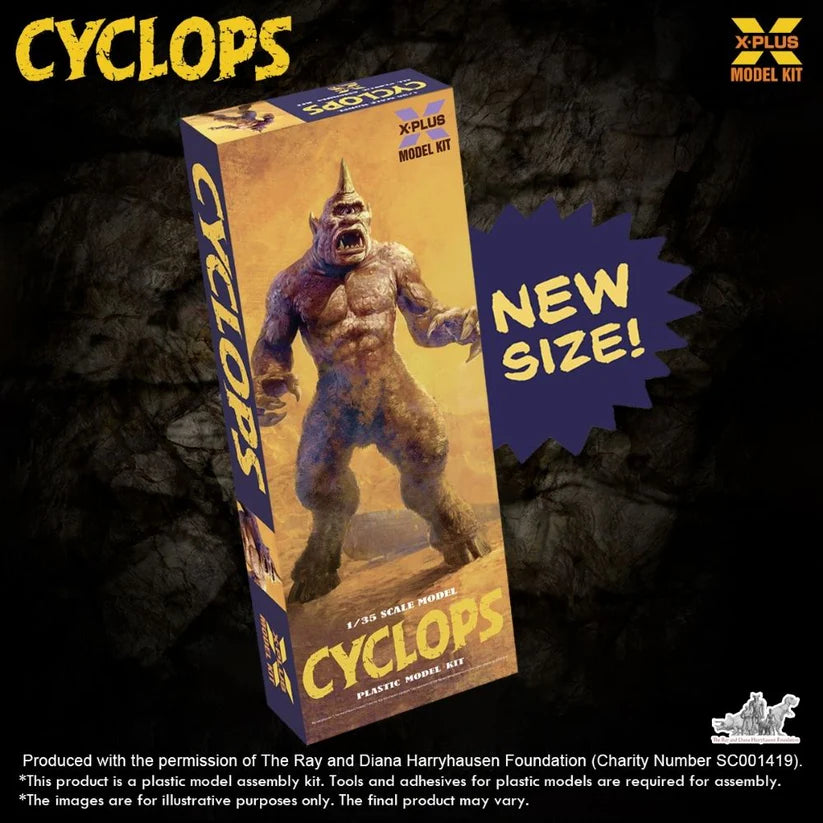 X-Plus 1/35 Ray Harryhausen Cyclops Plastic Model Kit - 411-200363CP