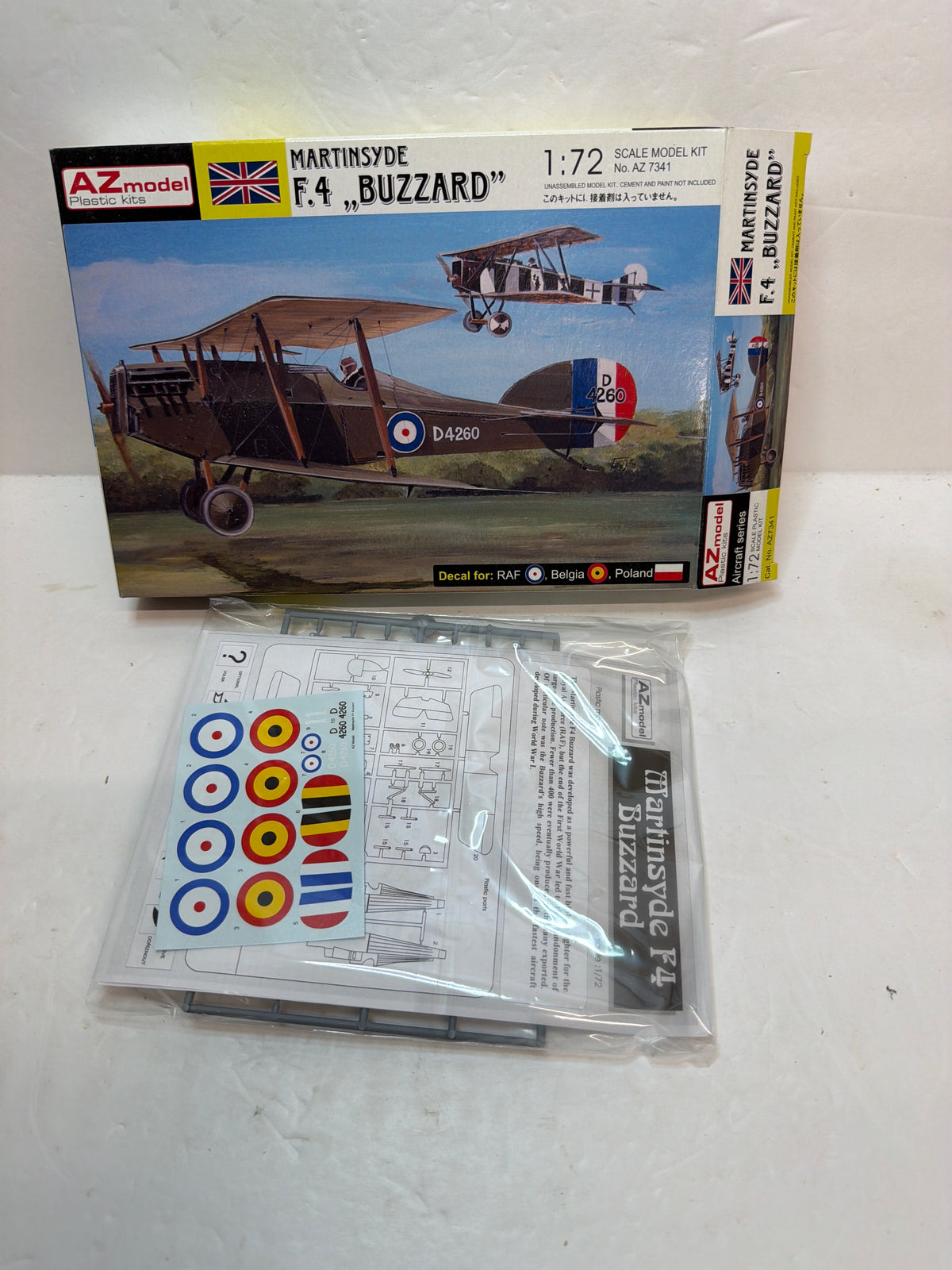 Martinsyde F.4 Buzzard — AZ Model 1/72 Plastic model Kit Vintage