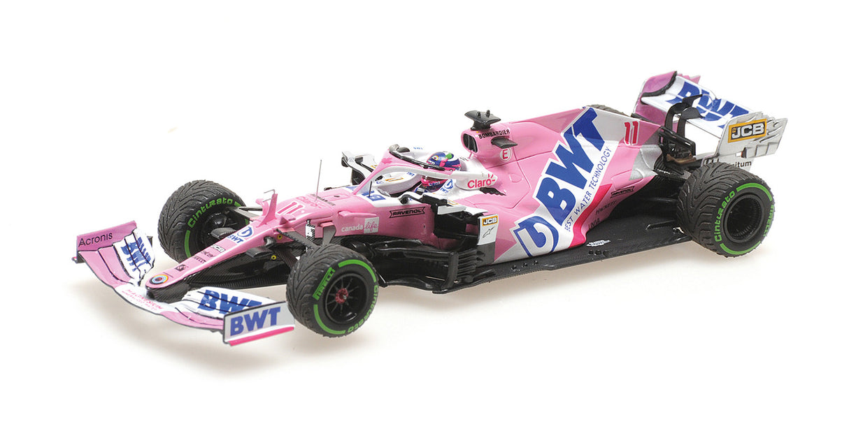 Minichamps Die Cast Collectables - 1:43 BWT Racing Point F1 Team Mercedes RP20 - Sergio Perez - 2nd Place Turkish GP 2020