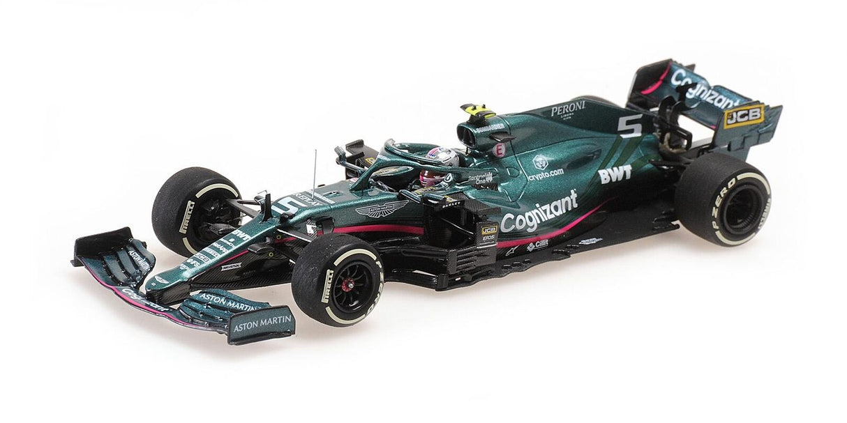 Minichamps Die Cast Collectables - 1:43 Aston Martin Cognizant Formula One Team AMR21 - Sebastian Vettel - Monaco GP 2021