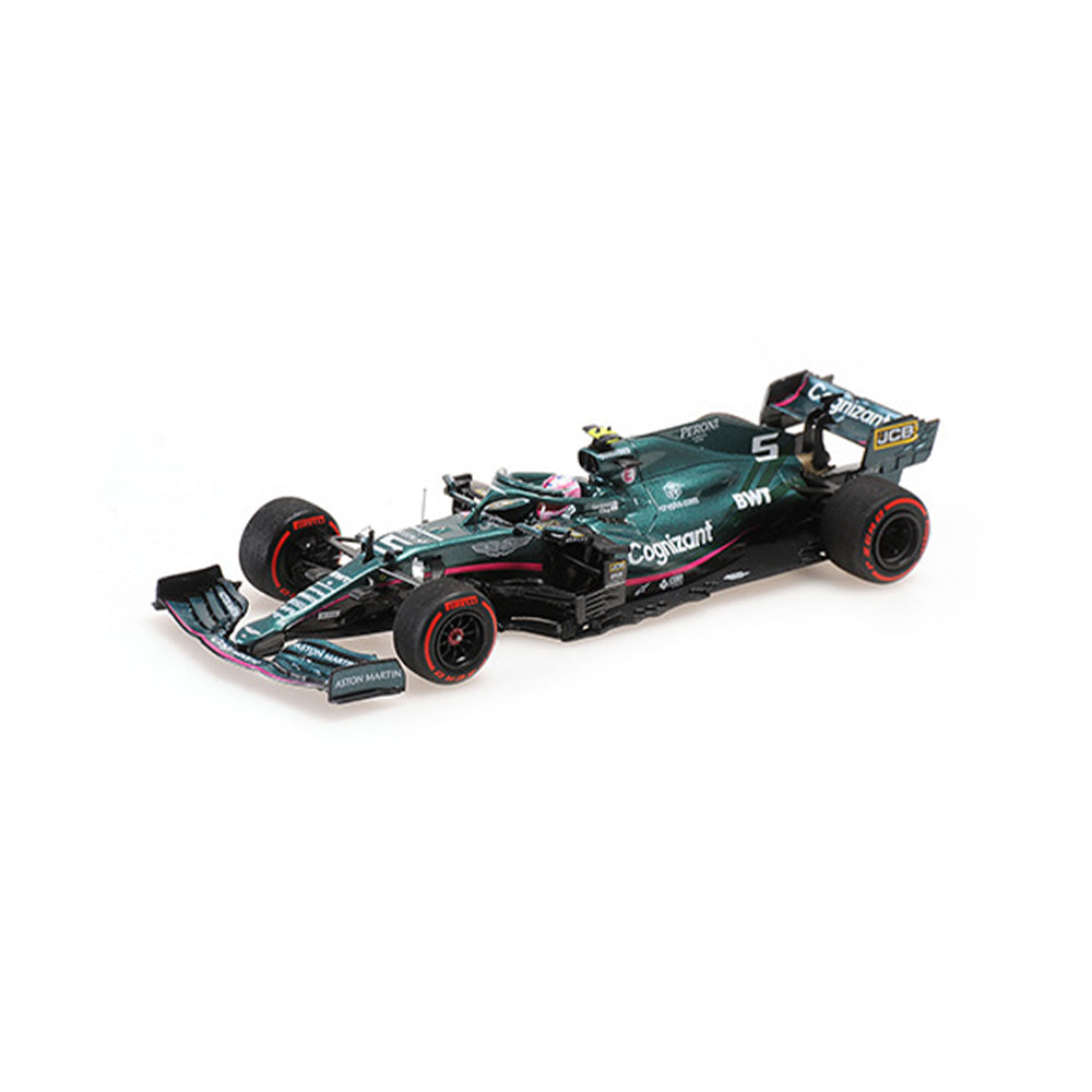 Minichamps Die Cast Collectables - 1:43 Aston Martin Cognizant Formula One Team AMR21 - Sebastian Vettel - 2nd Azerbaijan GP 2021