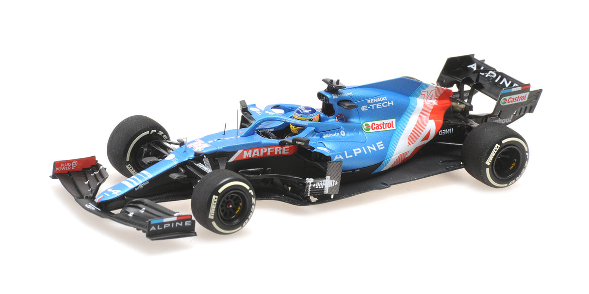 Minichamps Die Cast Collectables - 1:43 Alpine F1 Team A521 - Fernando Alonso - Qatar GP 2021