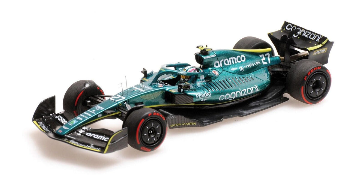 Minichamps Die Cast Collectables - 1:43 Aston Martin Aramco Cognizant Formula One Team AMR22 - Nico Hulkenberg - Bahrain GP 2022