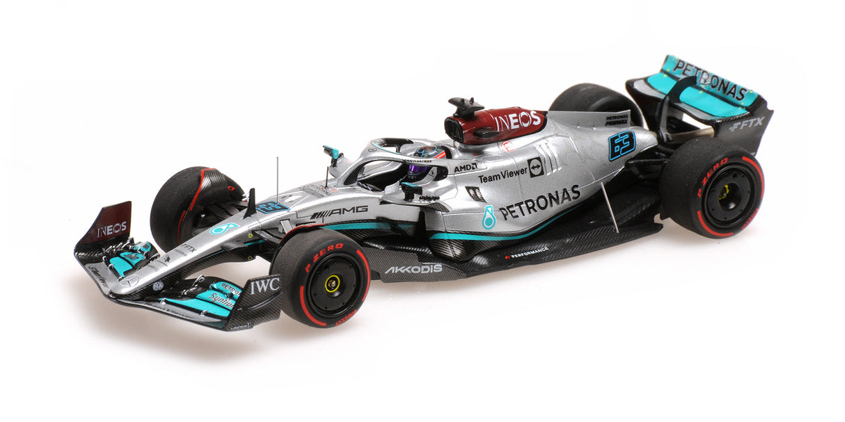 Minichamps Die Cast Collectables - 1:43 Mercedes-AMG Petronas Formula One Team F1 W13 E Performance - George Russell - Bahrain GP 2022