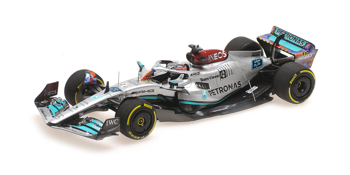 Minichamps Die Cast Collectables - 1:43 Mercedes-AMG Petronas Formula One Team F1 W13 E Performance - George Russell - Miami GP 2022