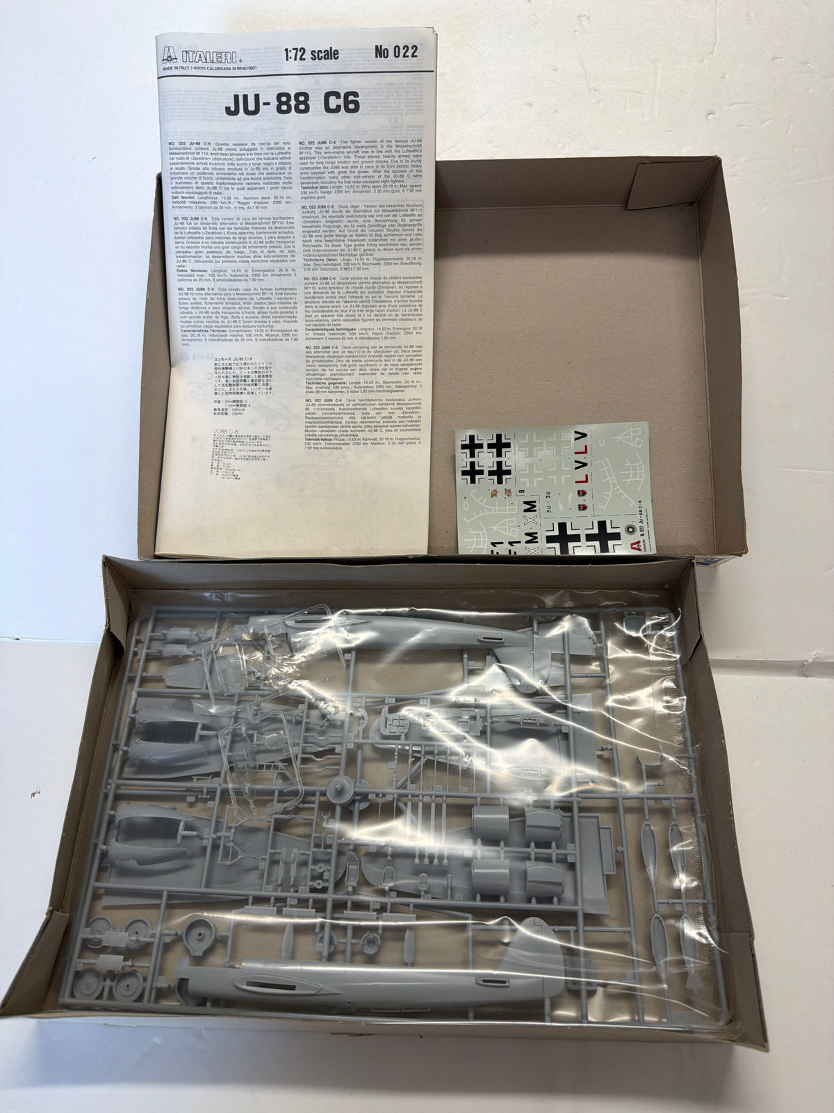 Italeri Junkers JU-88 C-6 1/72 Plastic Model Kit