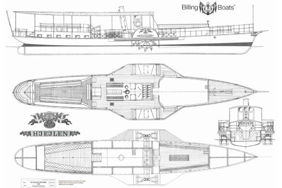 Billings S/S Hjejlen Steamer 1:32 Kit 428697