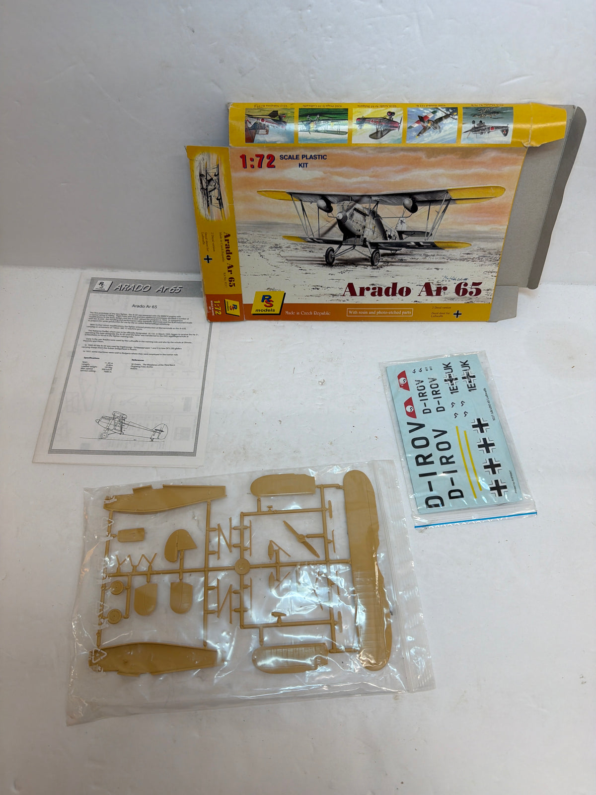 RS ModelsArado Ar 65 1/72 Vintage Plastic Aircraft Kits