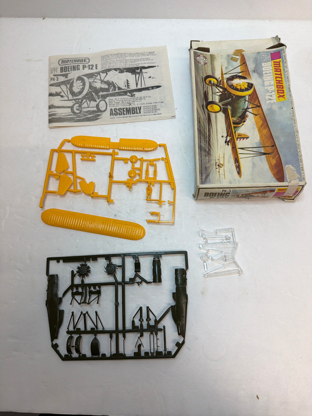 Boeing P-12E — Matchbox 1/72 Plastic model Kit Vintage