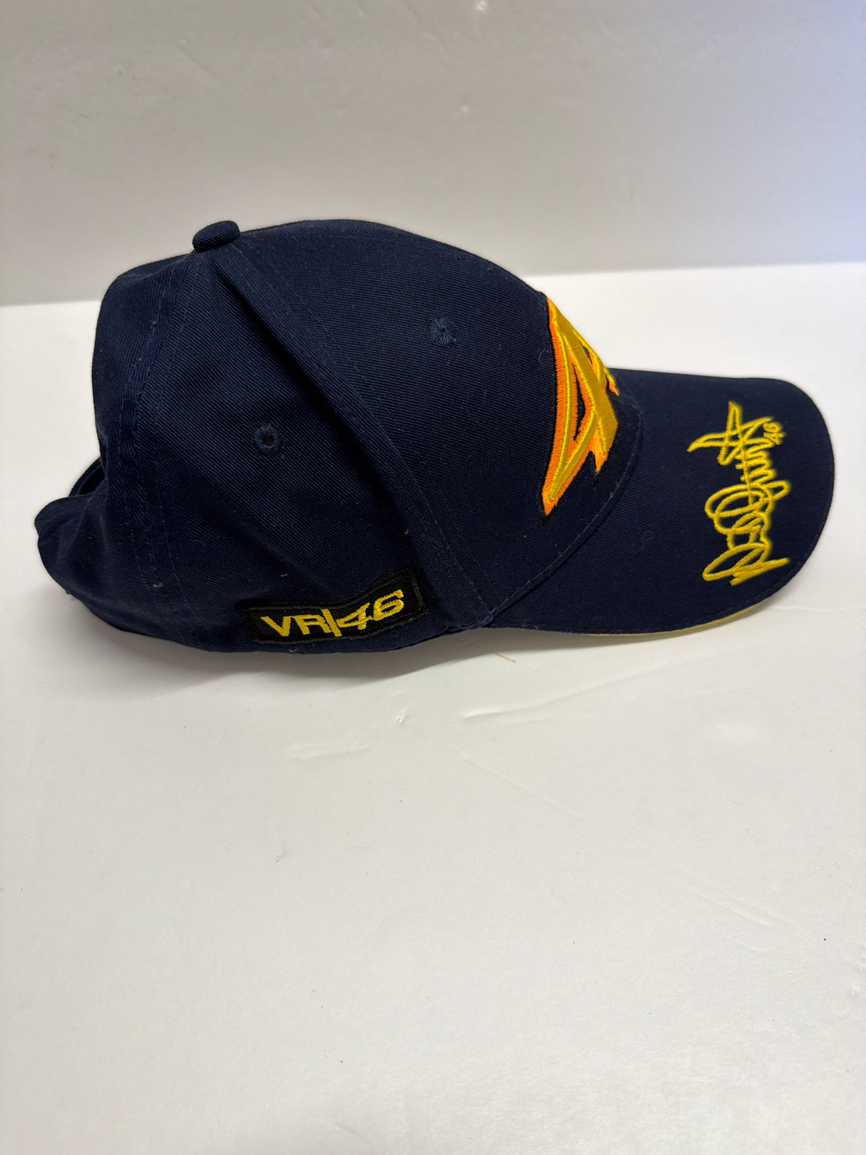 VALENTINO ROSSI VR 46 (in Yellow & orange) Baseball Cap Dark Blue Team Logo (second hand)